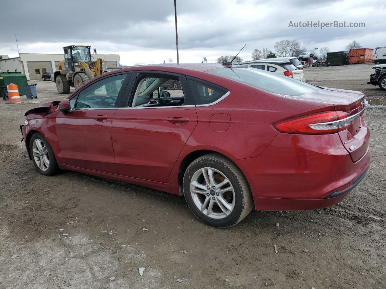 2018 Ford Fusion Se Red vin: 3FA6P0HD4JR217278