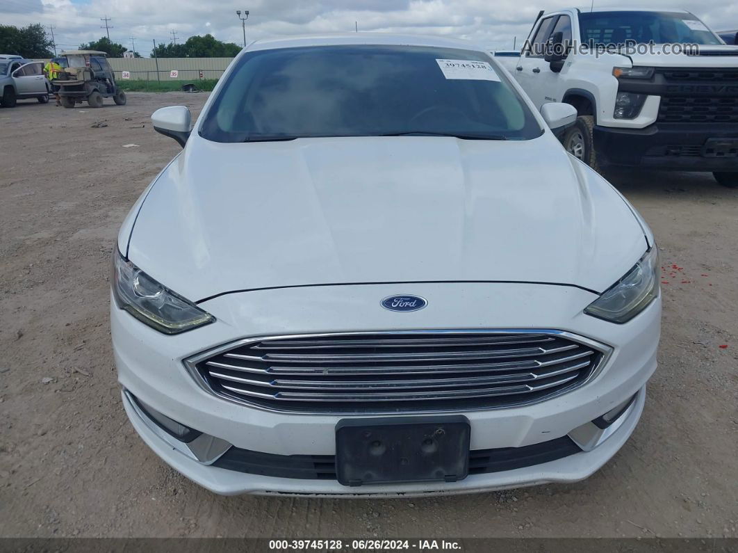 2018 Ford Fusion Se White vin: 3FA6P0HD4JR218057