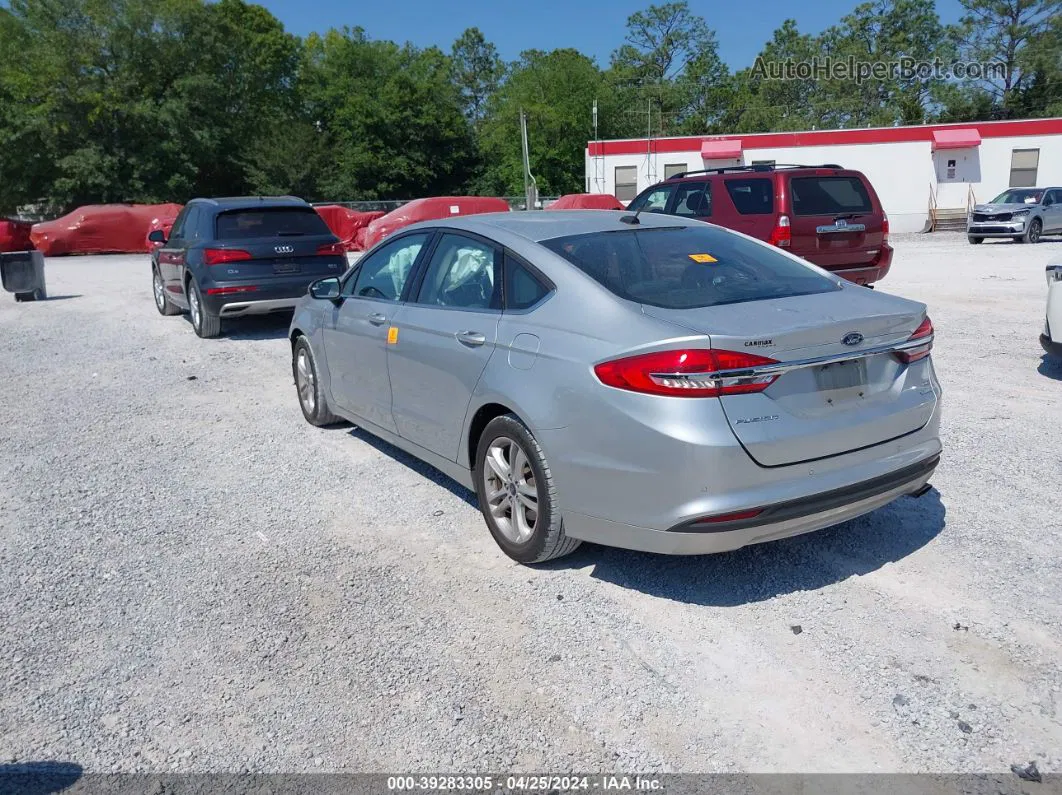 2018 Ford Fusion Se Silver vin: 3FA6P0HD4JR223128