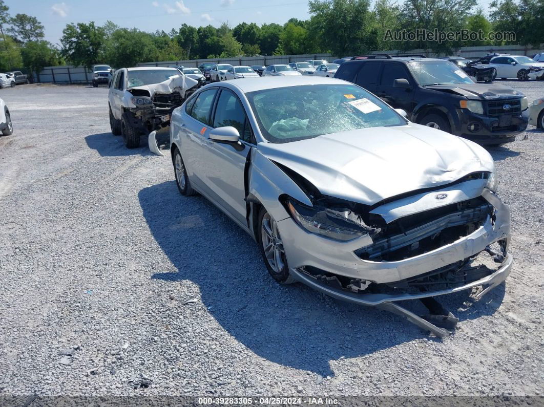 2018 Ford Fusion Se Silver vin: 3FA6P0HD4JR223128