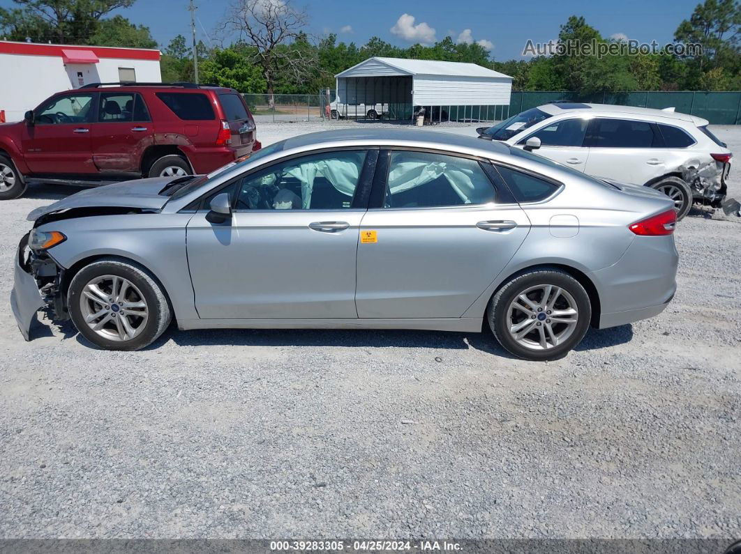 2018 Ford Fusion Se Silver vin: 3FA6P0HD4JR223128