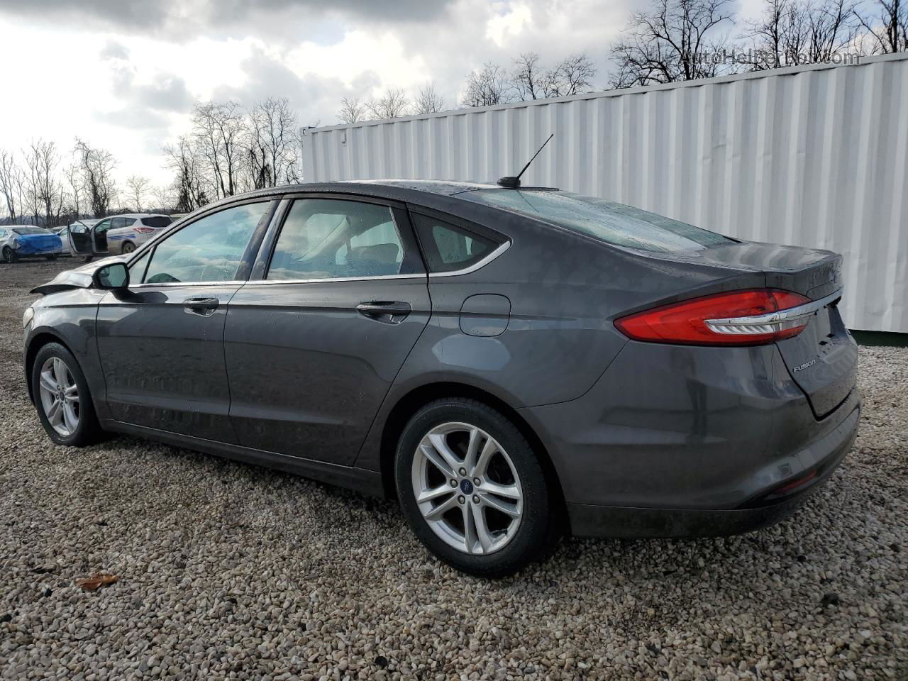 2018 Ford Fusion Se Серый vin: 3FA6P0HD4JR228247