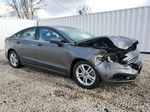 2018 Ford Fusion Se Gray vin: 3FA6P0HD4JR228247