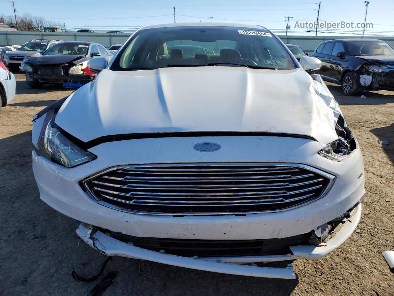 2018 Ford Fusion Se White vin: 3FA6P0HD4JR228507