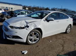 2018 Ford Fusion Se White vin: 3FA6P0HD4JR228507