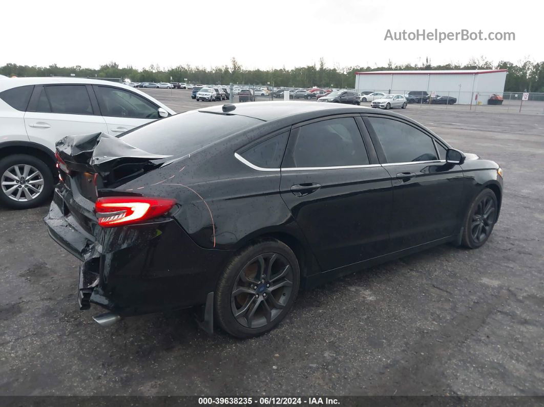 2018 Ford Fusion Se Black vin: 3FA6P0HD4JR244867