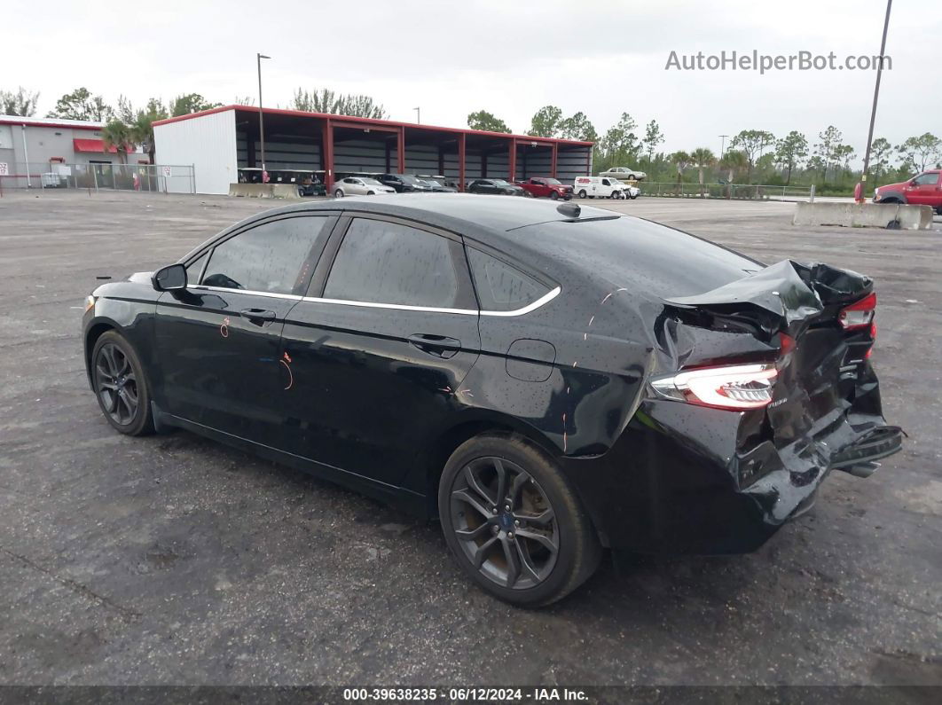 2018 Ford Fusion Se Black vin: 3FA6P0HD4JR244867