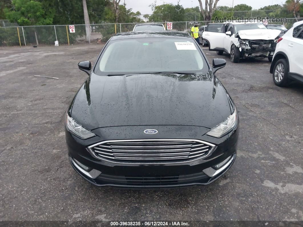 2018 Ford Fusion Se Black vin: 3FA6P0HD4JR244867