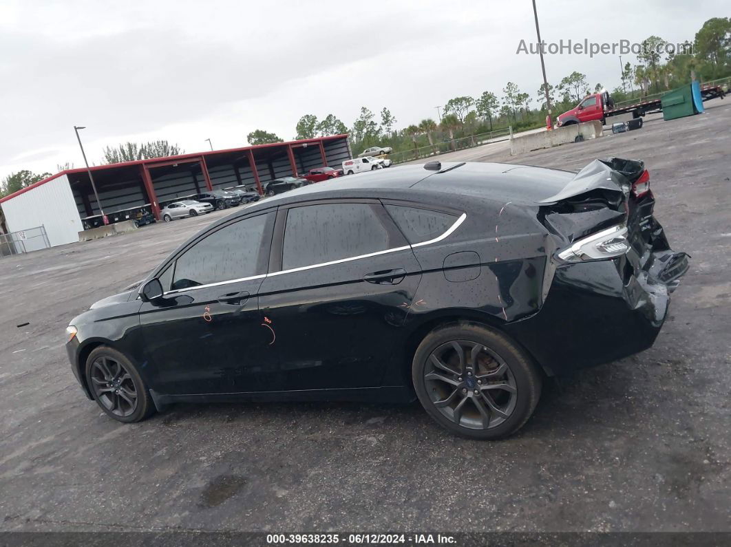 2018 Ford Fusion Se Black vin: 3FA6P0HD4JR244867