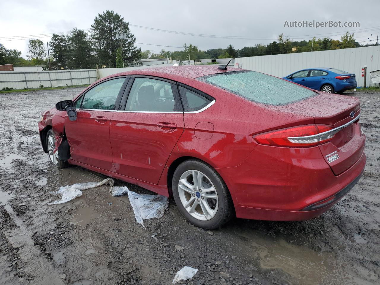 2018 Ford Fusion Se Red vin: 3FA6P0HD4JR283104