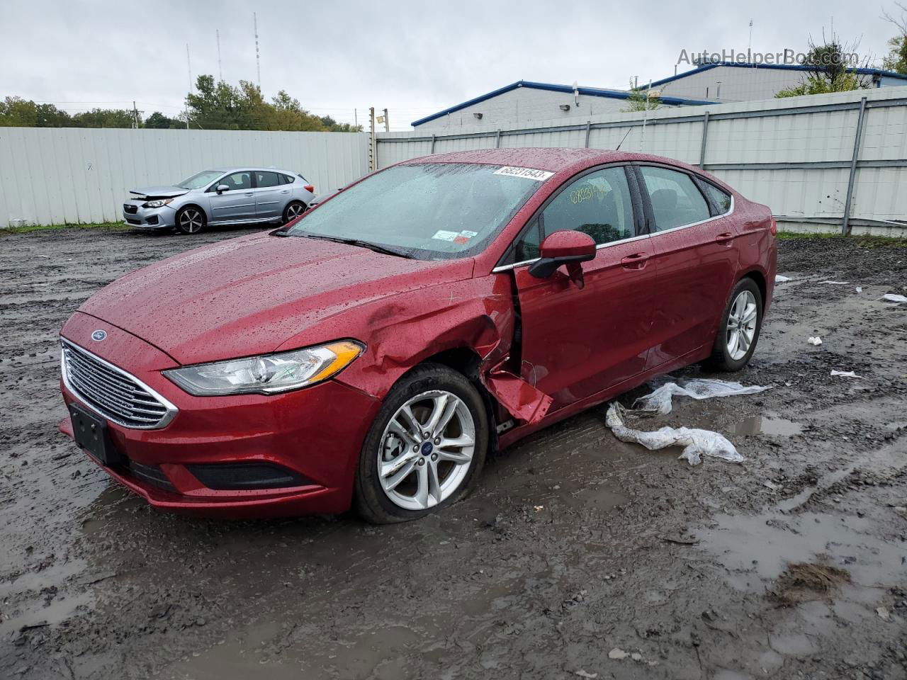 2018 Ford Fusion Se Красный vin: 3FA6P0HD4JR283104