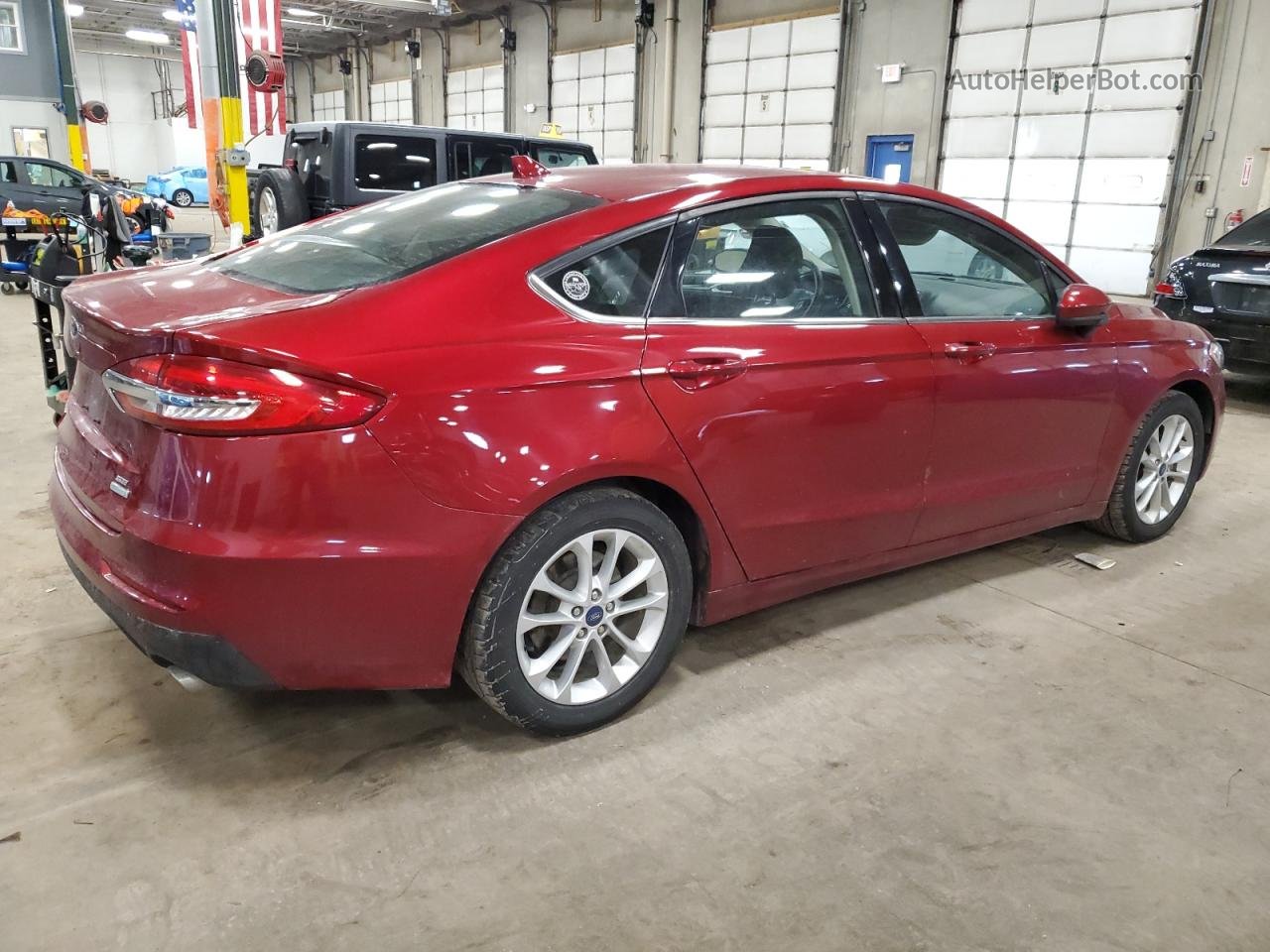 2019 Ford Fusion Se Red vin: 3FA6P0HD4KR114508