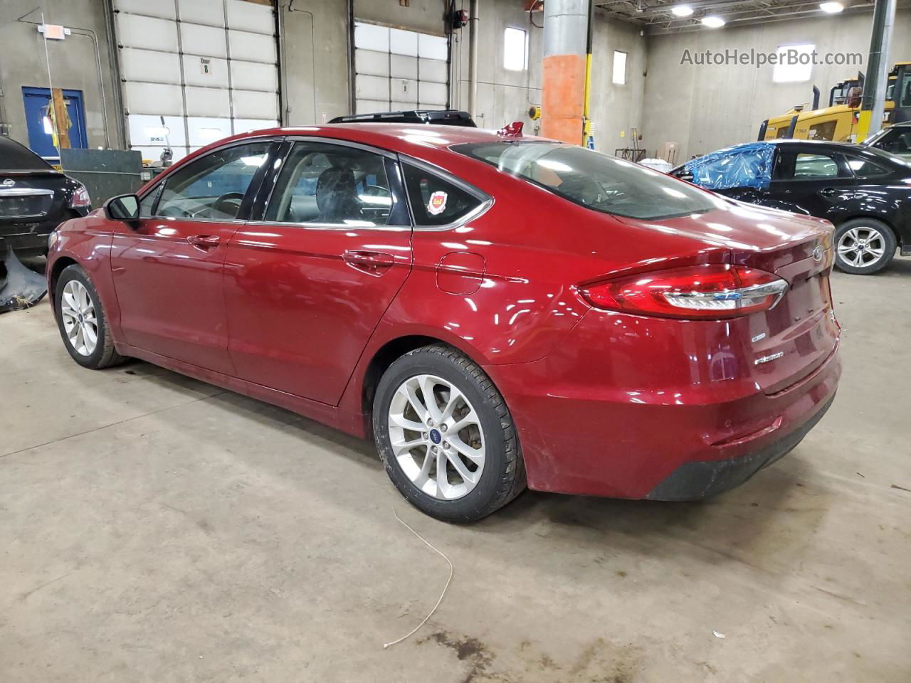 2019 Ford Fusion Se Red vin: 3FA6P0HD4KR114508