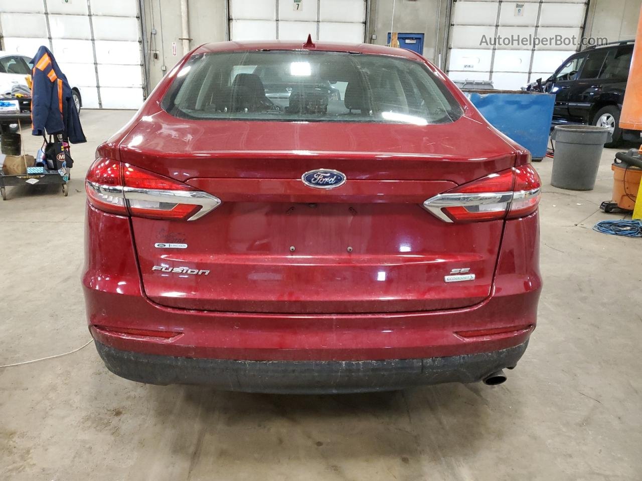 2019 Ford Fusion Se Red vin: 3FA6P0HD4KR114508