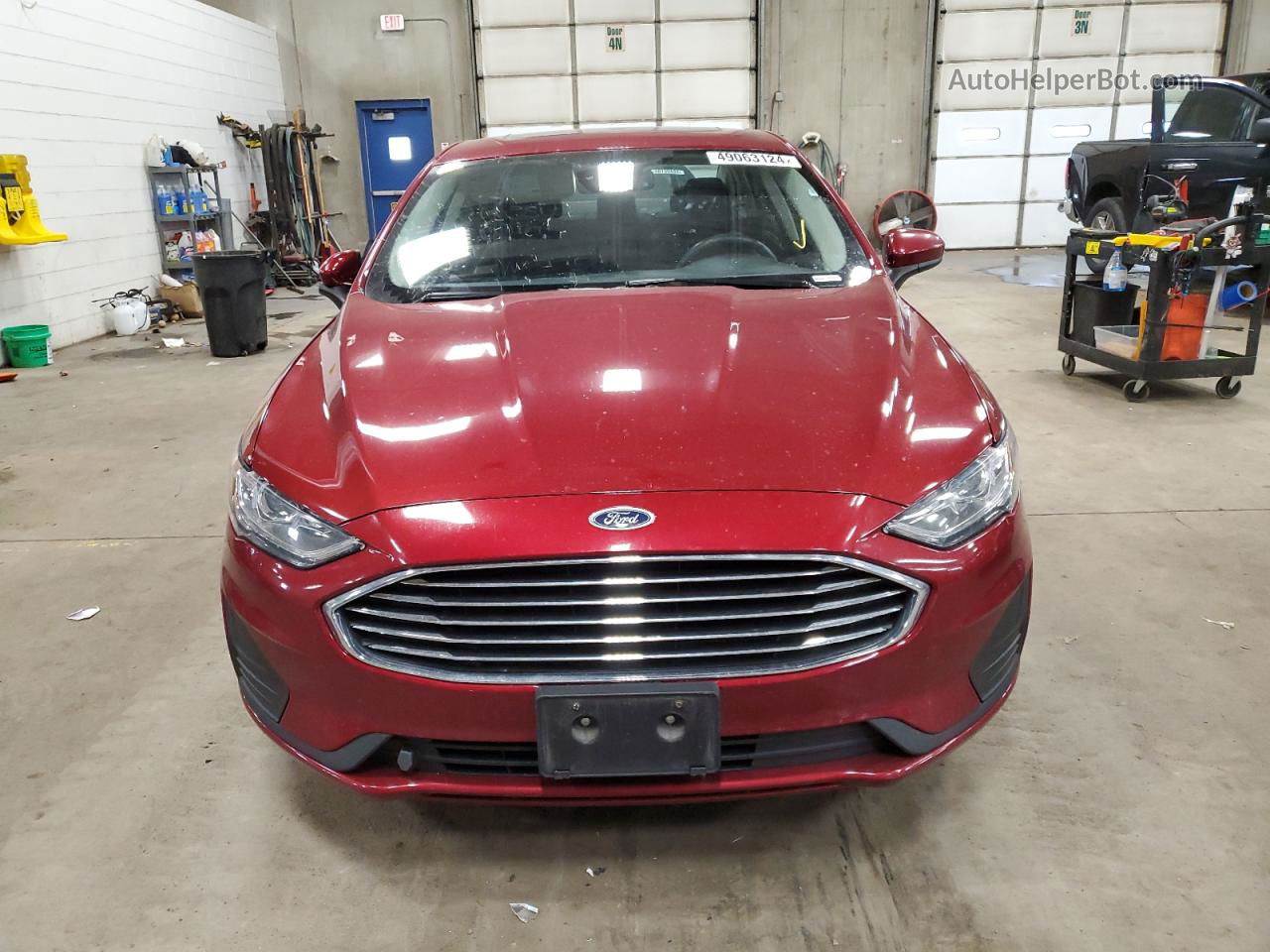 2019 Ford Fusion Se Красный vin: 3FA6P0HD4KR114508