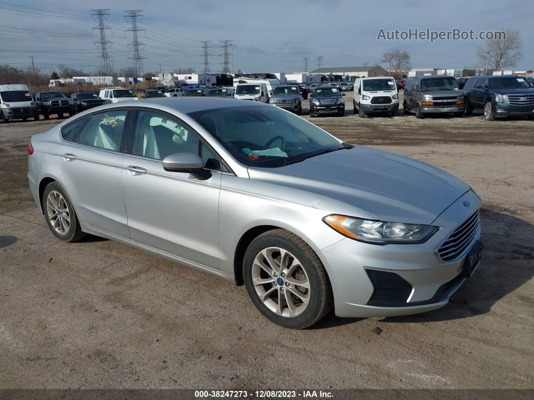 2019 Ford Fusion Se Silver vin: 3FA6P0HD4KR164051