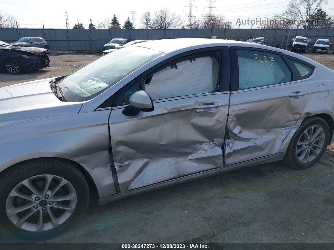 2019 Ford Fusion Se Silver vin: 3FA6P0HD4KR164051