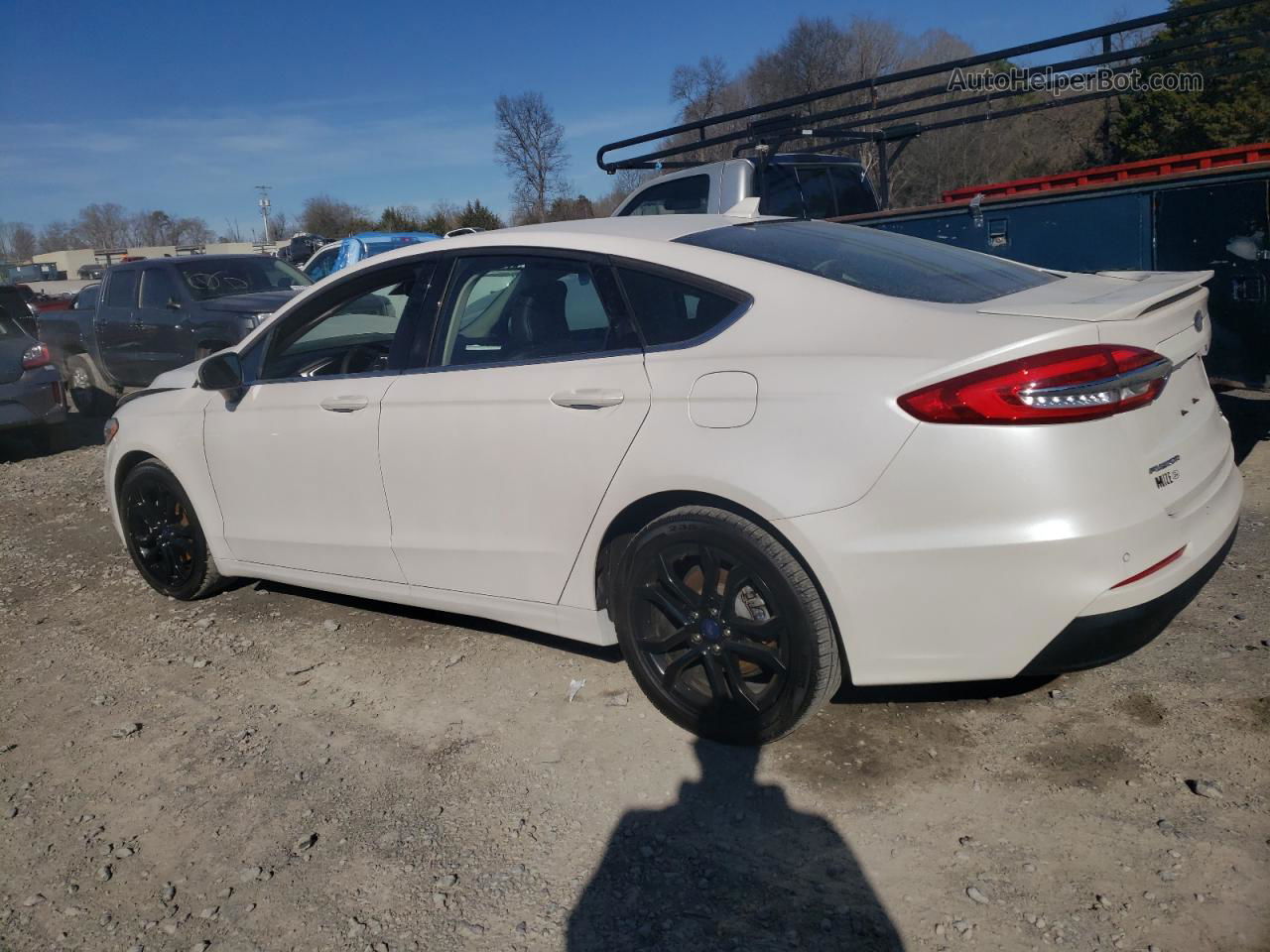 2019 Ford Fusion Se White vin: 3FA6P0HD4KR228816