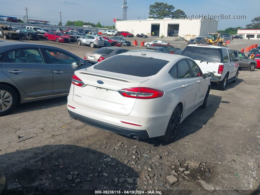 2019 Ford Fusion Se White vin: 3FA6P0HD4KR228976