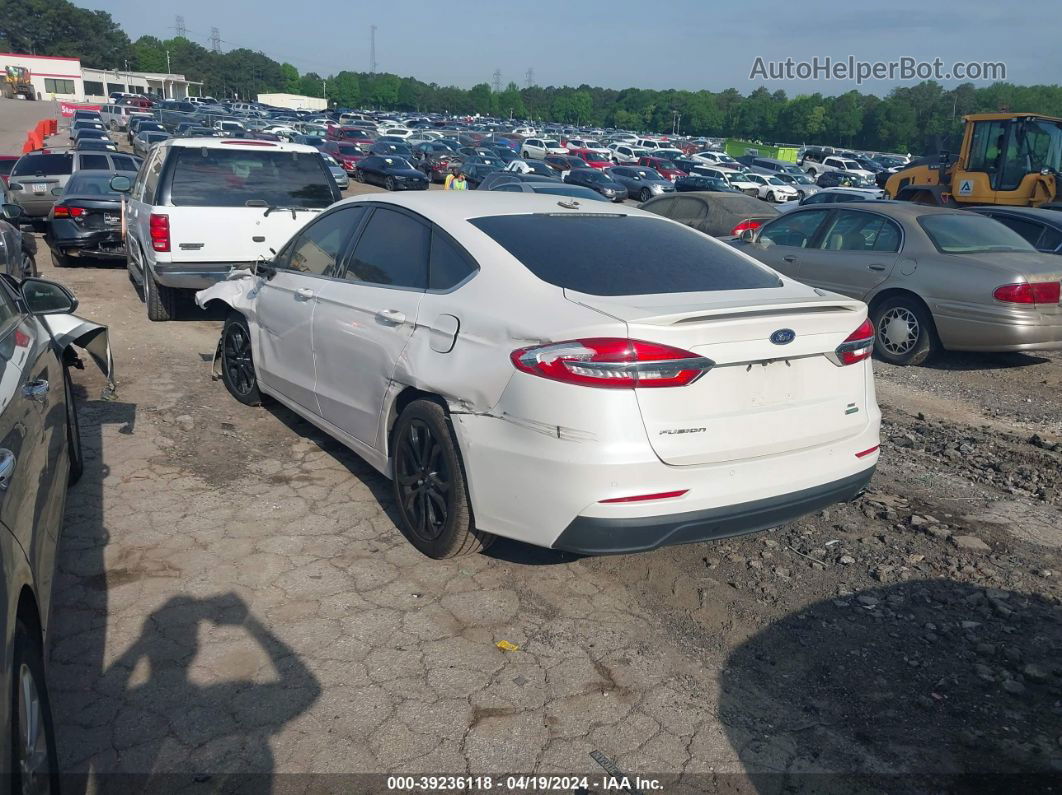 2019 Ford Fusion Se White vin: 3FA6P0HD4KR228976