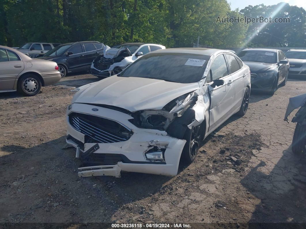 2019 Ford Fusion Se White vin: 3FA6P0HD4KR228976