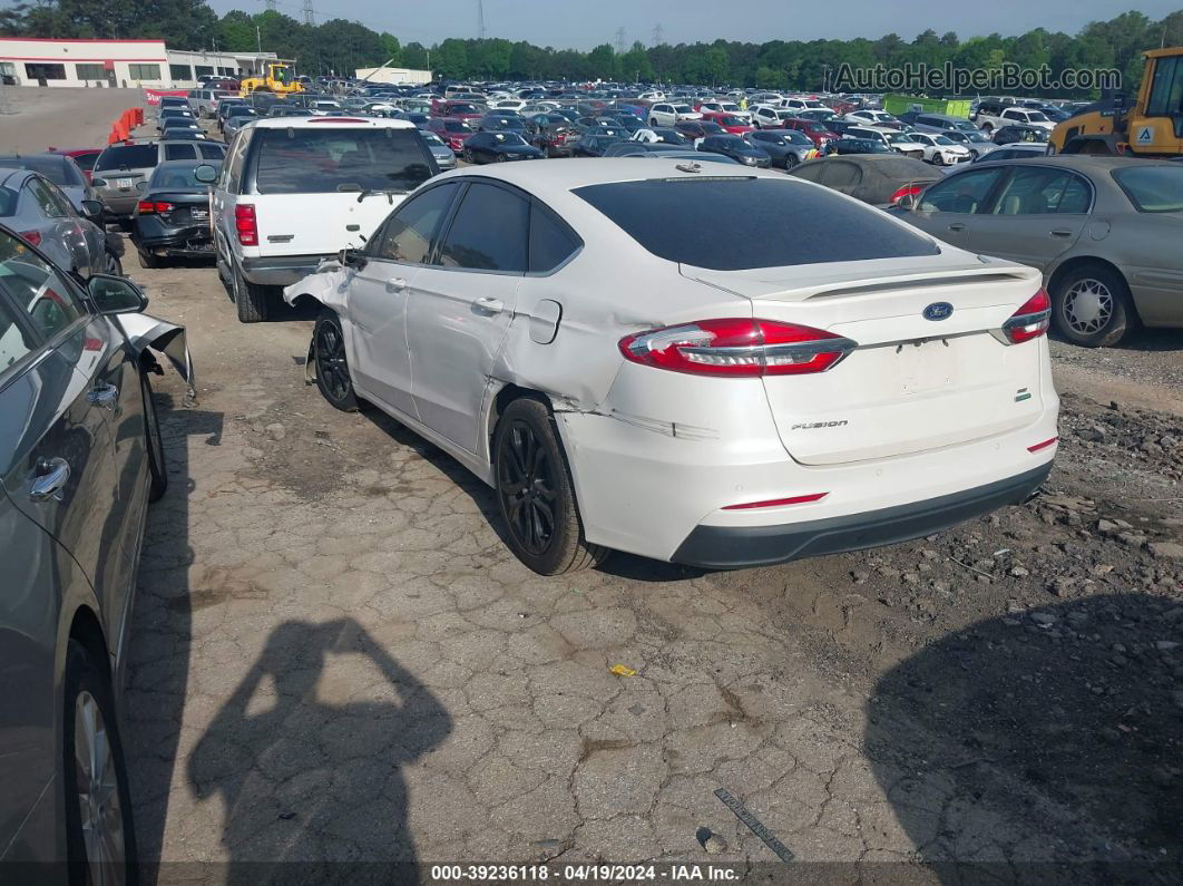 2019 Ford Fusion Se White vin: 3FA6P0HD4KR228976