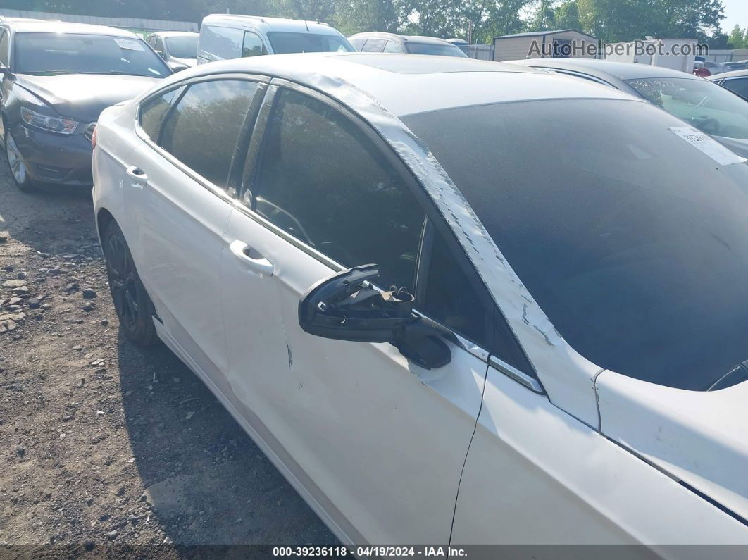 2019 Ford Fusion Se White vin: 3FA6P0HD4KR228976