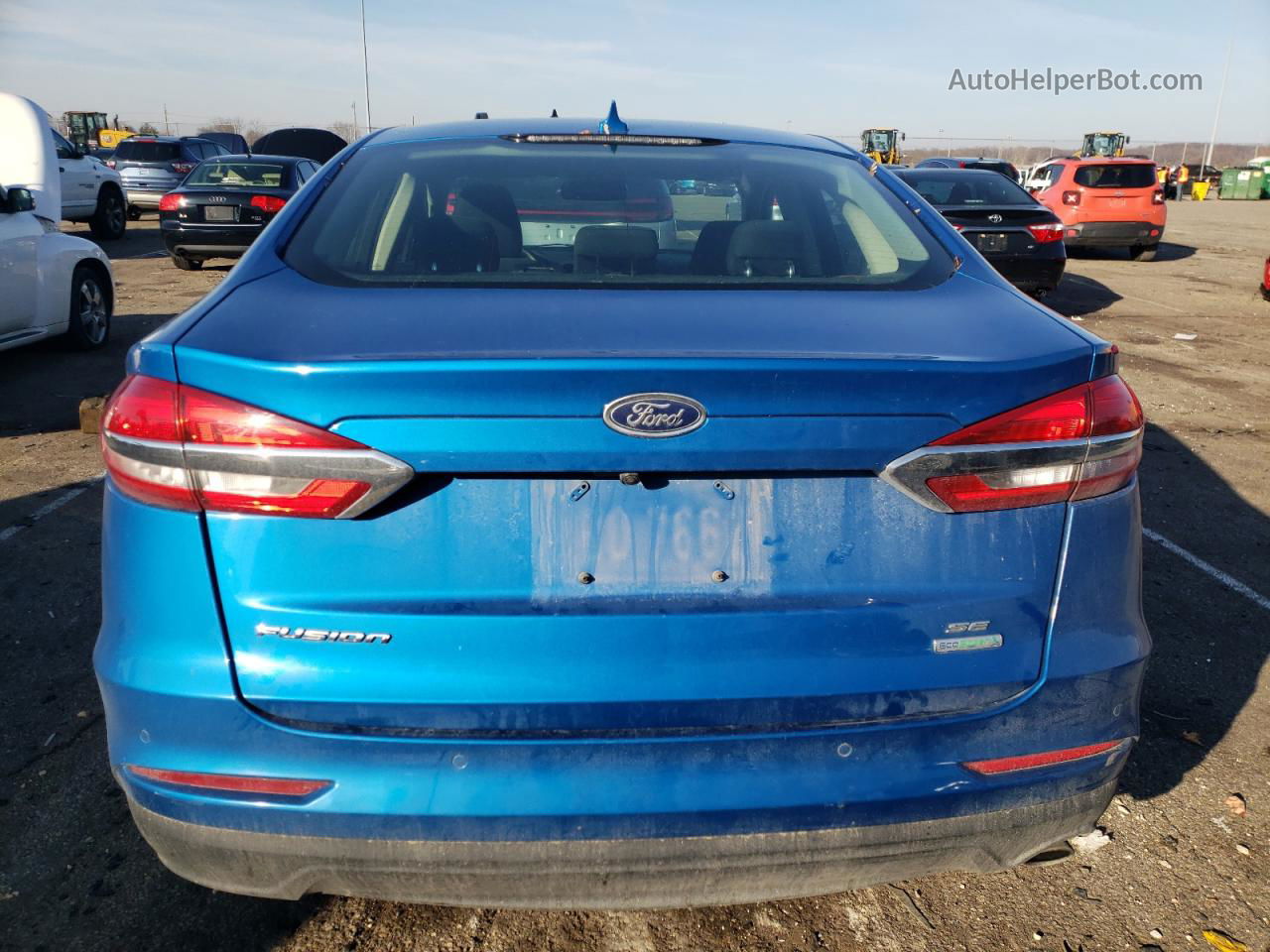 2019 Ford Fusion Se Синий vin: 3FA6P0HD4KR249486