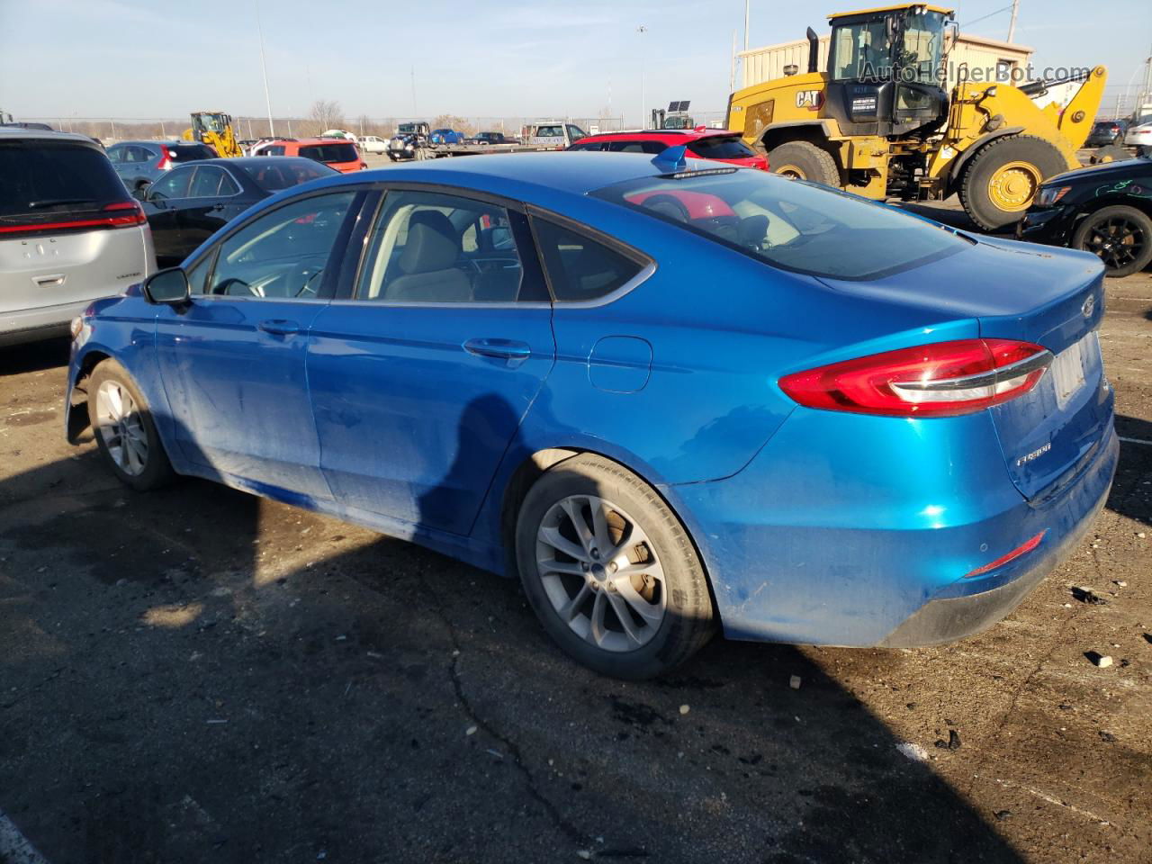 2019 Ford Fusion Se Синий vin: 3FA6P0HD4KR249486