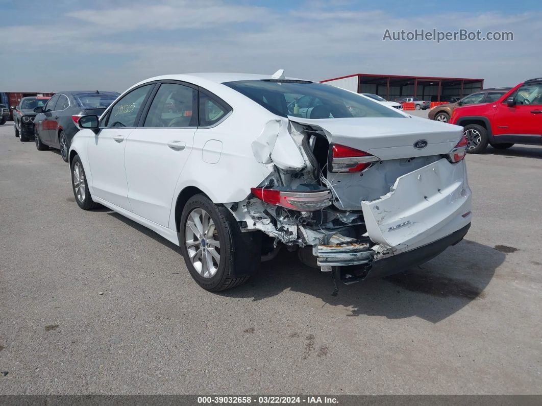 2019 Ford Fusion Se White vin: 3FA6P0HD4KR269205