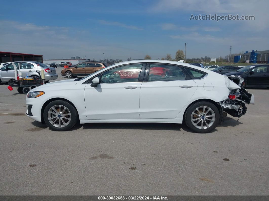 2019 Ford Fusion Se White vin: 3FA6P0HD4KR269205