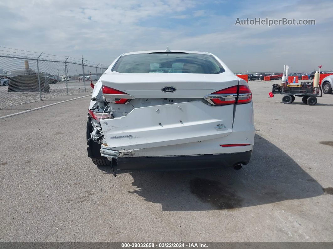 2019 Ford Fusion Se White vin: 3FA6P0HD4KR269205