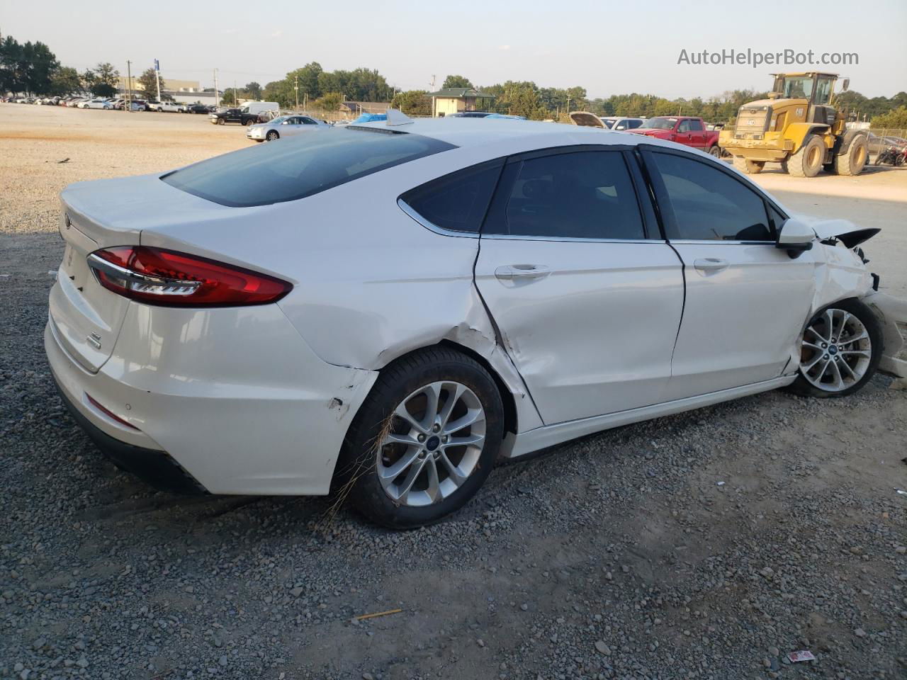 2019 Ford Fusion Se White vin: 3FA6P0HD4KR279457