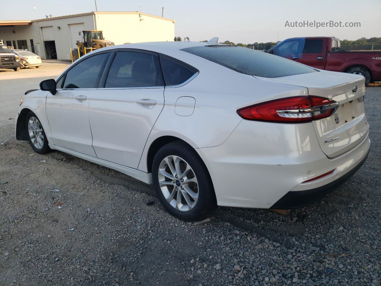 2019 Ford Fusion Se White vin: 3FA6P0HD4KR279457