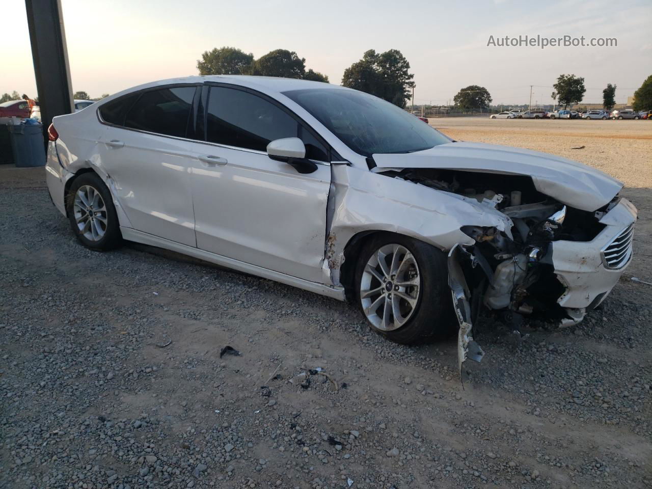 2019 Ford Fusion Se White vin: 3FA6P0HD4KR279457