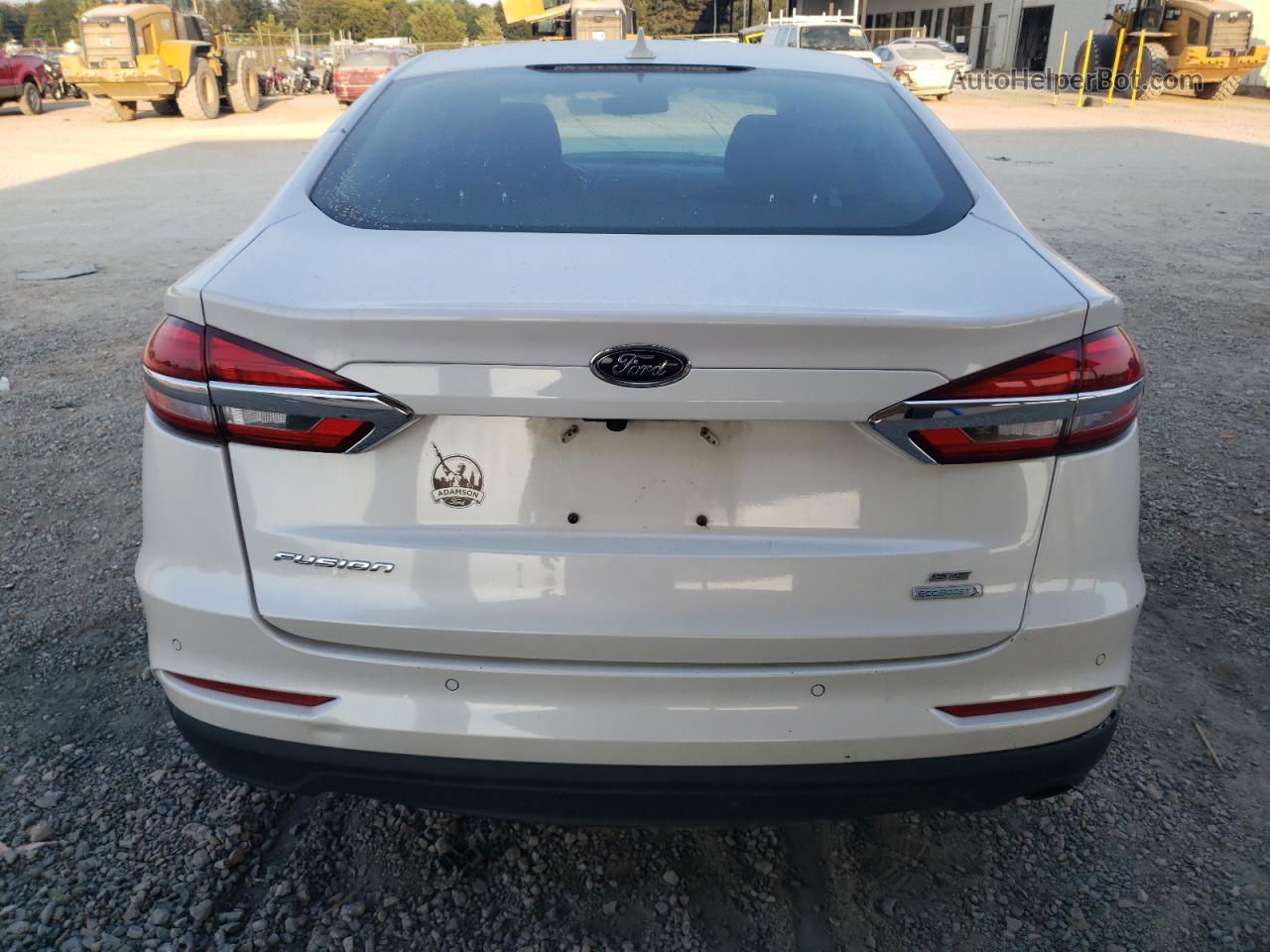 2019 Ford Fusion Se White vin: 3FA6P0HD4KR279457