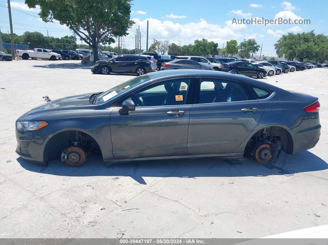 2020 Ford Fusion Se Gray vin: 3FA6P0HD4LR101713