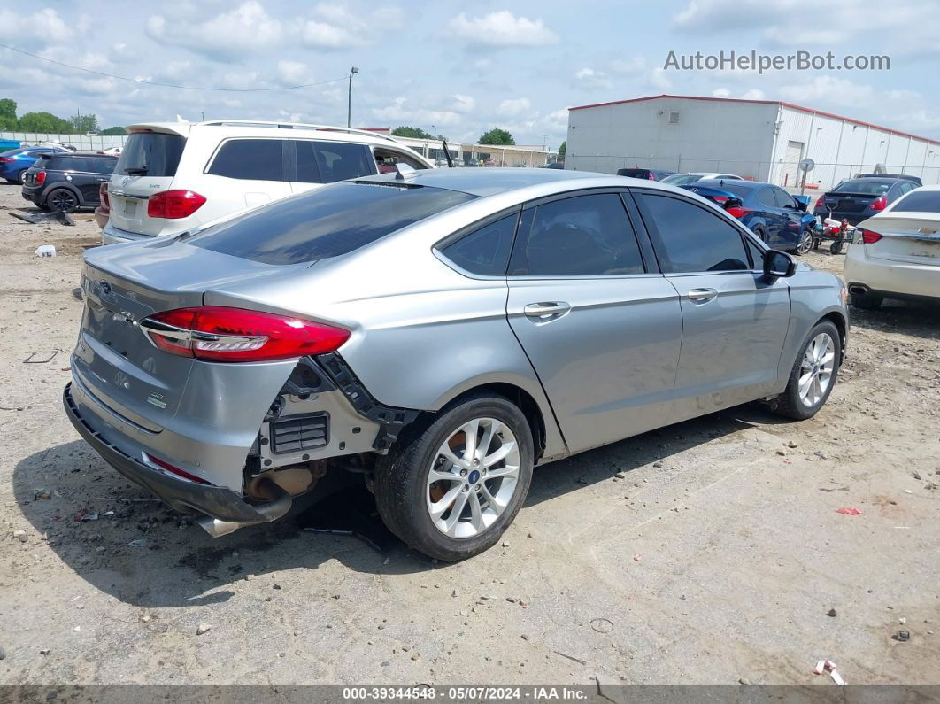 2020 Ford Fusion Se Silver vin: 3FA6P0HD4LR102957