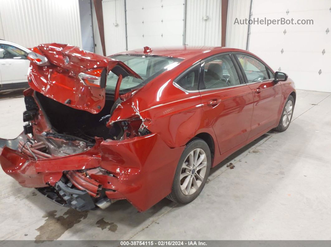 2020 Ford Fusion Se Red vin: 3FA6P0HD4LR110475