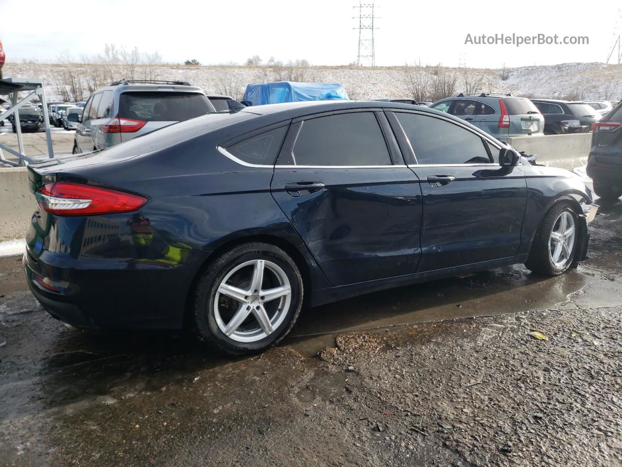 2020 Ford Fusion Se Синий vin: 3FA6P0HD4LR181112