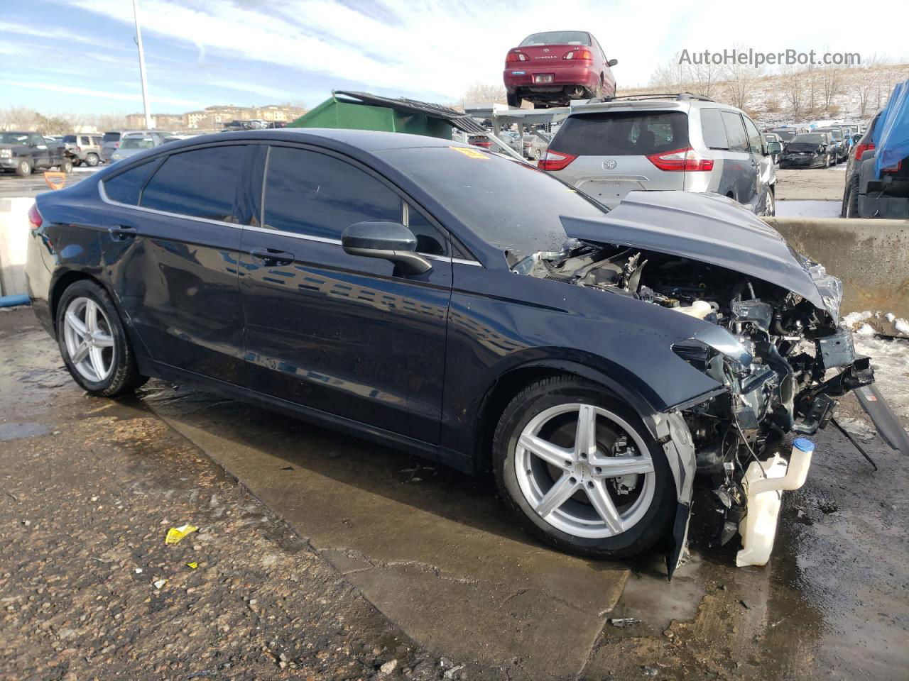 2020 Ford Fusion Se Синий vin: 3FA6P0HD4LR181112