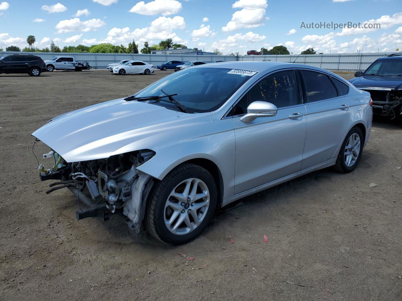 2014 Ford Fusion Se Silver vin: 3FA6P0HD5ER293193