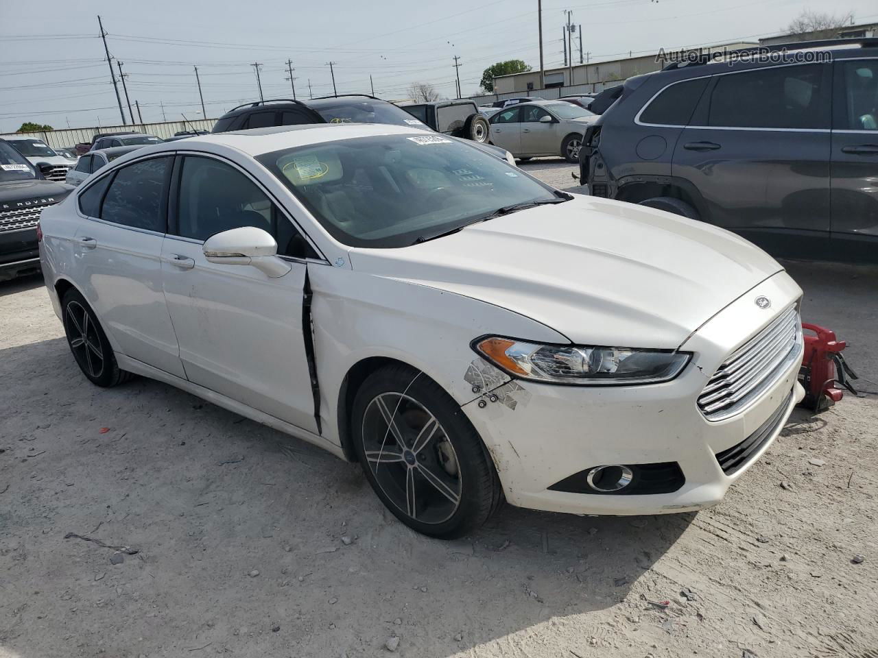 2015 Ford Fusion Se White vin: 3FA6P0HD5FR170351