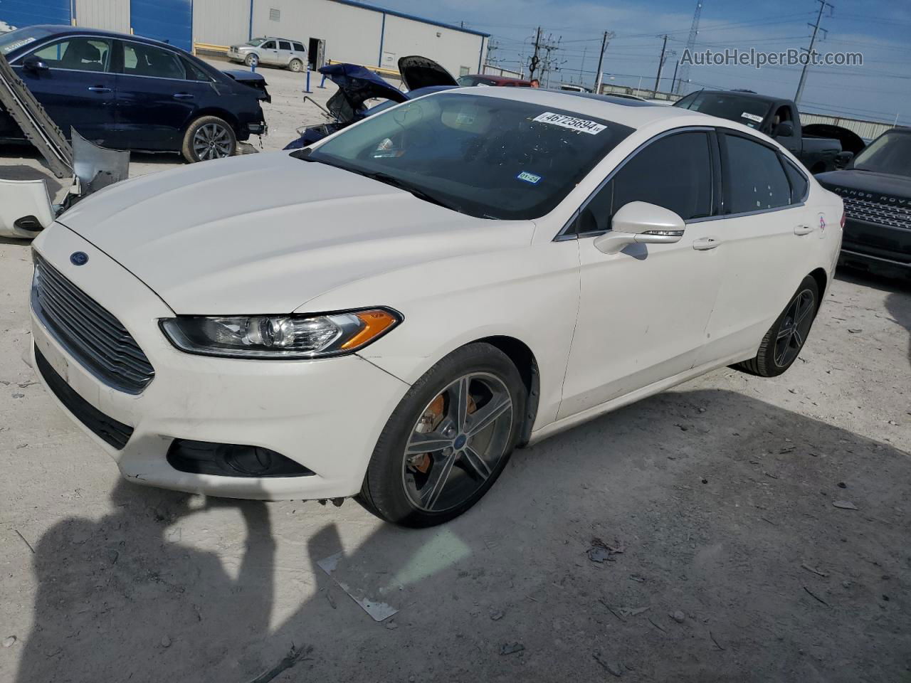 2015 Ford Fusion Se White vin: 3FA6P0HD5FR170351