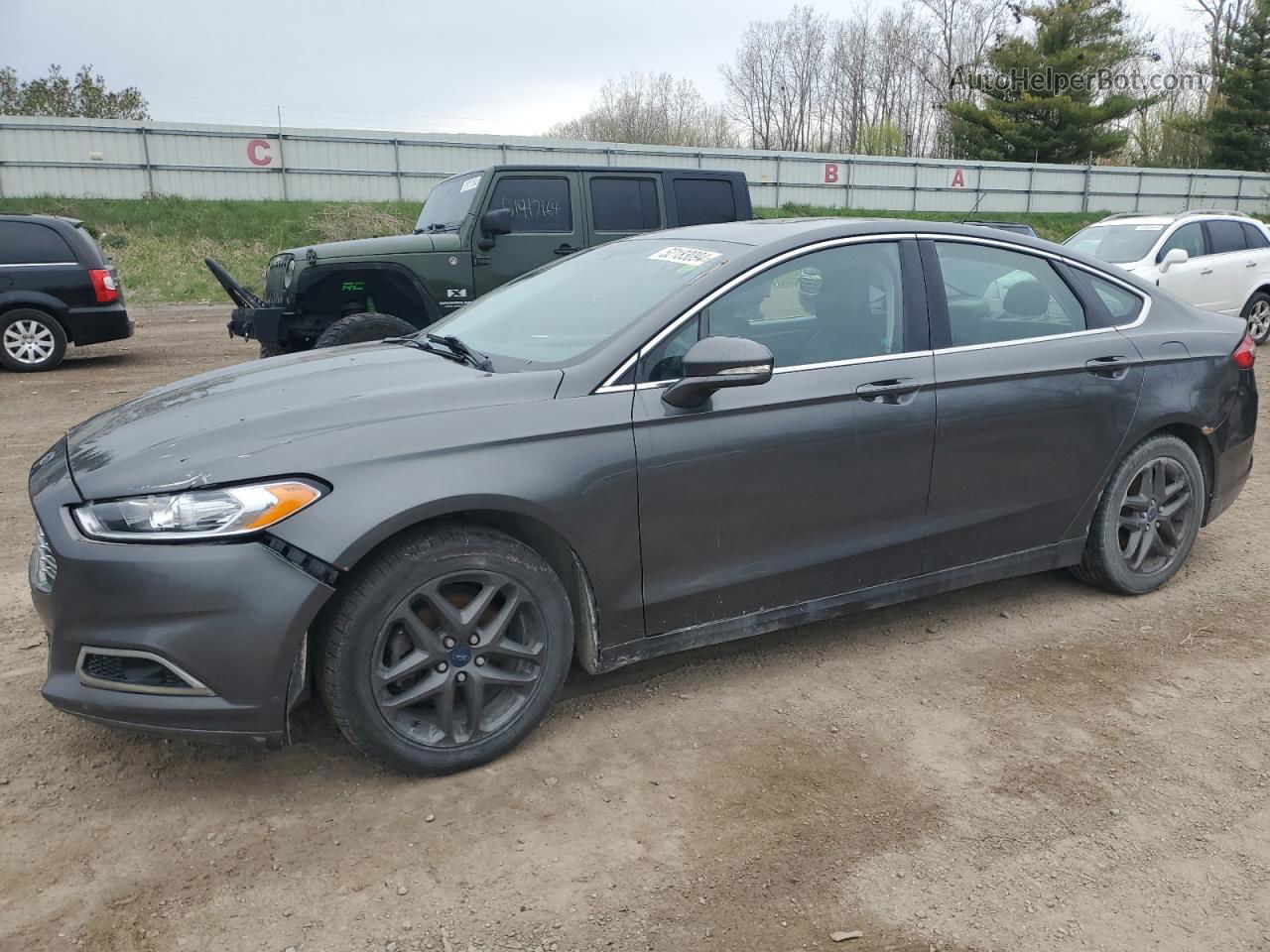 2015 Ford Fusion Se Gray vin: 3FA6P0HD5FR180412