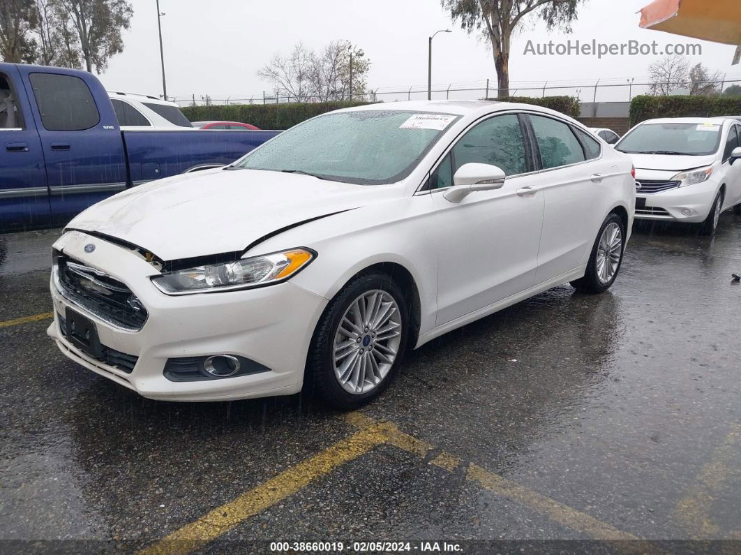 2016 Ford Fusion Se White vin: 3FA6P0HD5GR115352