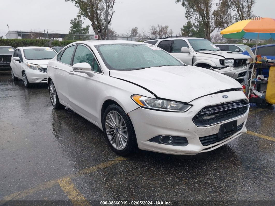 2016 Ford Fusion Se White vin: 3FA6P0HD5GR115352