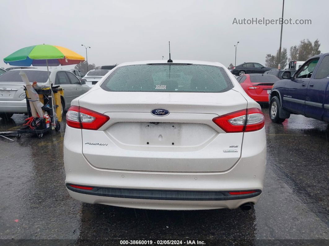 2016 Ford Fusion Se White vin: 3FA6P0HD5GR115352