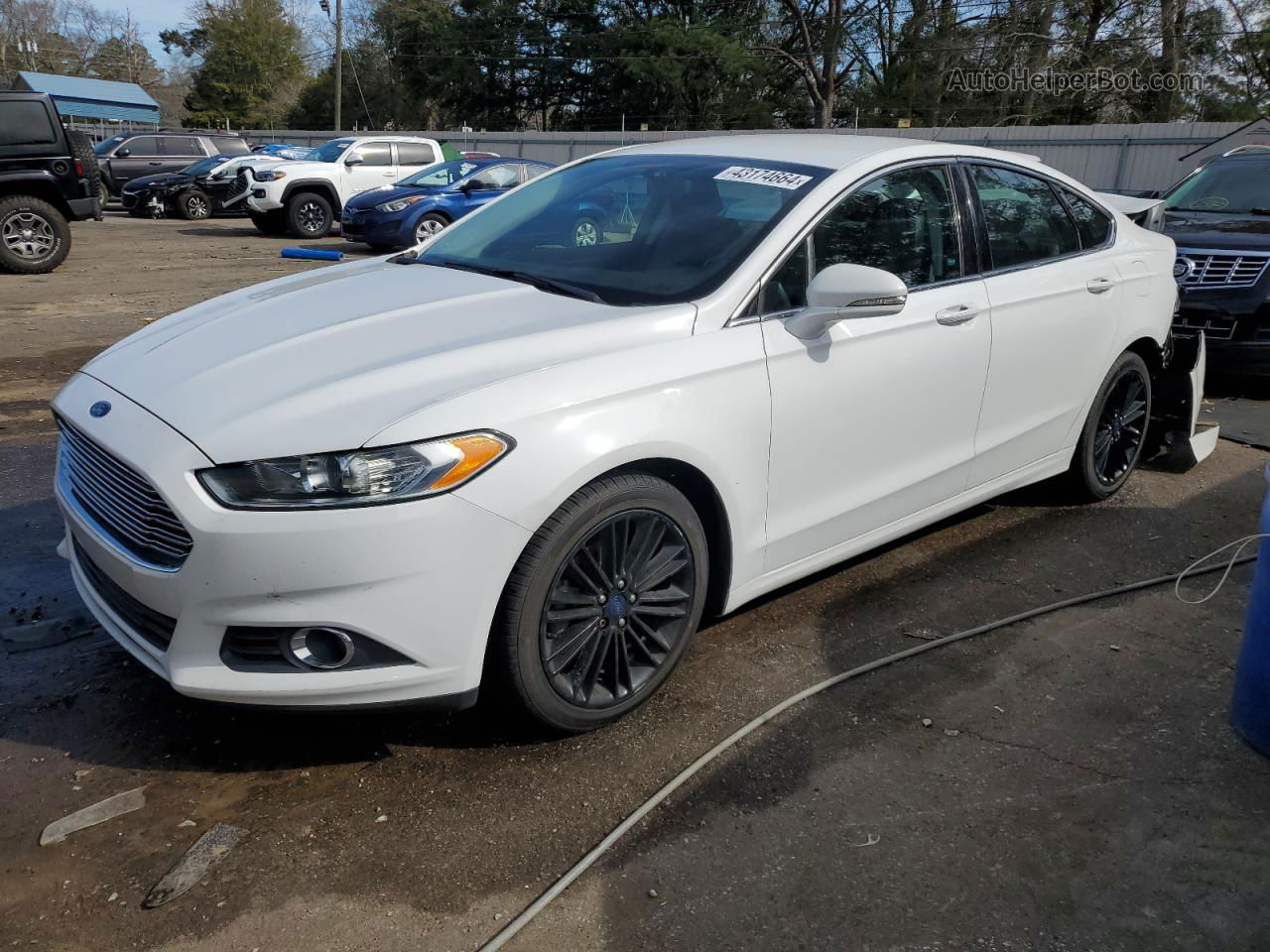 2016 Ford Fusion Se White vin: 3FA6P0HD5GR313476