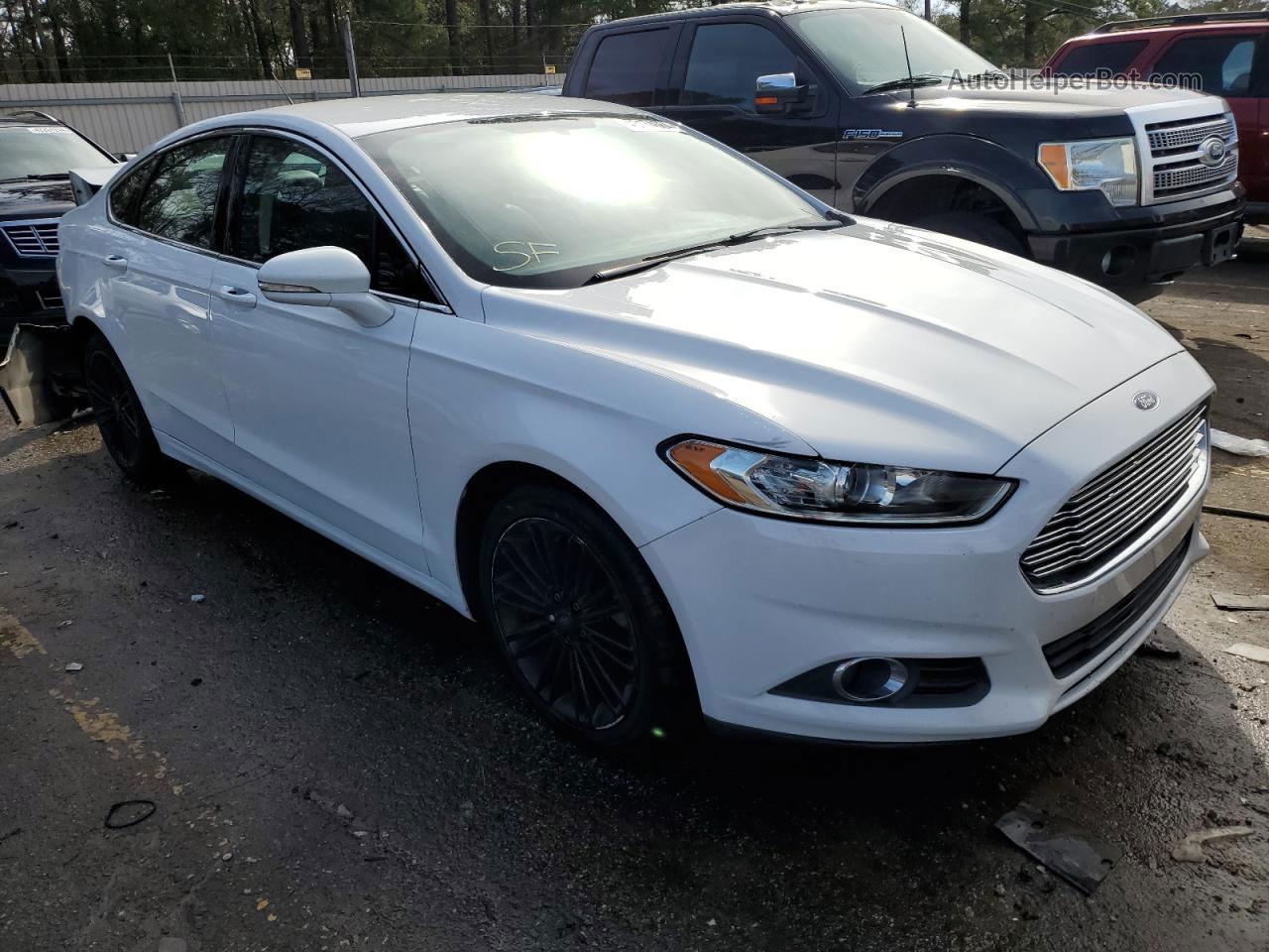 2016 Ford Fusion Se White vin: 3FA6P0HD5GR313476